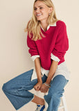 Slub Crew Sweater Red