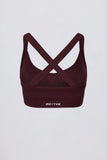 Super Sculpt Seamless Crossback Sports Bra in Burgundy