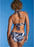 Nassau Halter Top Contrast Bold Leaves