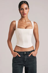 Modal Square Neck Top in Ivory