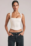 Modal Square Neck Top in Ivory