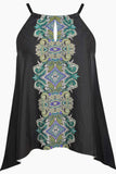 DD Cup Peephole Tankini Top in Precioso