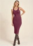 Midi Sweater Dress Berry