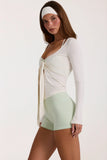 ButterCloud Tie Front Top in Coconut