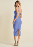 Cutout Bandage Midi Dress Blue