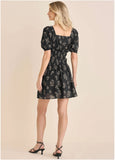 Cotton Voile Mini Dress Tossed Wildflowers