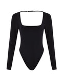 MINERVA LONG SLEEVE BODYSUIT BLACK