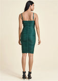 Ruched Mini Dress Green