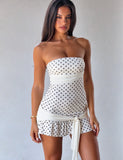 TOVE MINI DRESS WHITE POLKA DOT