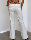 KITTIE PANT IVORY STRIPE