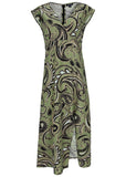 Linen V Neck Maxi Dress Large Splendid Paisley