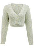 Marled Crop Cardigan Multi Color