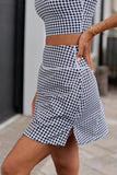 Active State Black Gingham Active Skirt