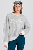 Knit Logo Oversized Jumper in Ice