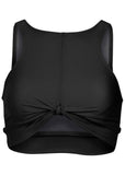 Knot High Neck Top Black Beauty