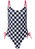 Side Grommet Tie One Piece Checkmate