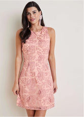 Lace Mini Dress Evening Sand