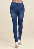 Ripped Skinny Jeans Dark Wash
