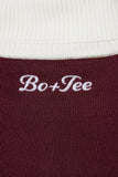 Knit Long Sleeve Fitted Top in Burgundy
