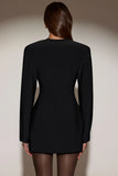 Single Breasted Blazer Mini Dress in Black