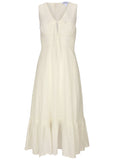Sleeveless Eyelet Midi Off White