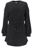 Double Knit Sleeved Dress Jet Black