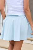 Libby Blue Knit Fold Over Skort
