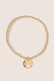Classic Gold 3mm Bracelet Paw Print Gold Disc