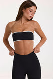 Soft Active Bandeau Sports Bra in Black