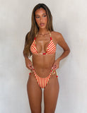 FINLEA REVERSIBLE BIKINI BOTTOM RED YELLOW DOT AND STRIPE