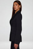 Structured Double Breasted Blazer in Black