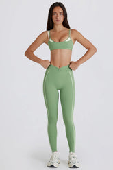 Soft Active Twist Front Leggings in Jade