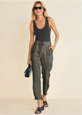Relaxed Twill Straight Pant Olive