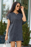 River Black Acid Wash T Shirt Dress