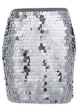 Mirror Ball Mini Skirt Mirrored Mesh Sequins