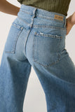 Joss Wide Leg Fray Outseam