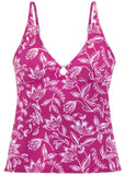 Triangle Halter Tankini Top Set Hot Field Floral