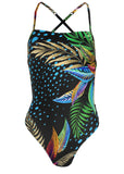 Capri Strappy One Piece Spotted Palms