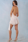 Halterneck Mini Dress in Ivory