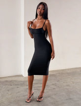 MIDORI MIDI BANDAGE DRESS BLACK