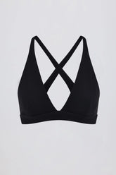Soft Active Cross Back Sports Bra in Black