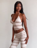 MARISSA KNIT CAMI TAUPE OMBRE STRIPE