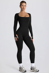 Super Sculpt Seamless Full Length Jumpsuit in Black