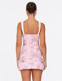 AMARAN MINI DRESS PINK FLORAL WILD FLOWER