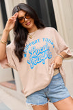 Support Your Local Cowgirls Taupe Oversized Graphic Tee