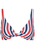 Antigua Twist Bikini Top Americana Stripe Large