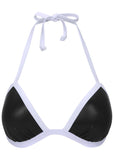 Liquid Leather Santa Cruz Push Up Triangle Top Black White
