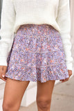 Through the Garden Lavender Print Skort