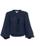Tassel Long Sleeve Top Navy