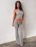 DILLON PANT BLUE AND BROWN STRIPE